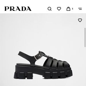 Prada rubber monolith sandals